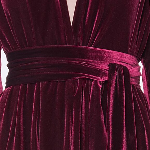 Luisa Beccaria Luisa Wrap Velvet Dress - Picture 5 of 8